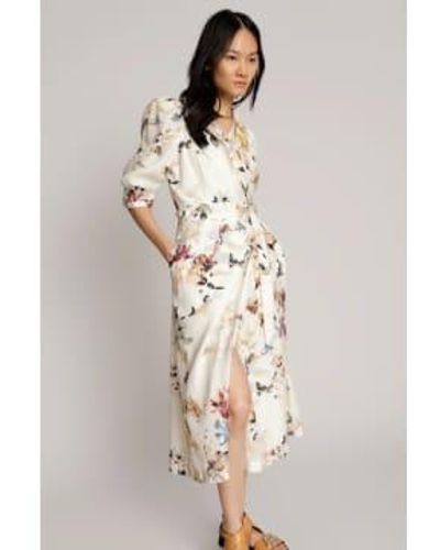Munthe Jislanka Flower Wrap Dress Ecru 36 - White