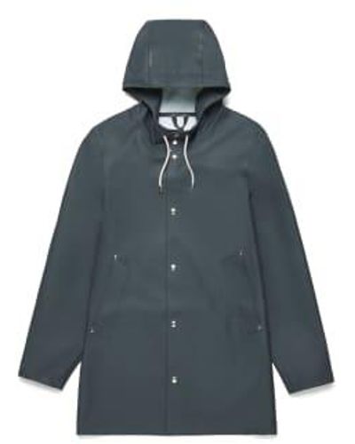 Stutterheim Charcoal S Stockholm Raincoat Xs - Blue