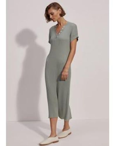 Varley Aria Knit Midi Dress Milieu - Gray