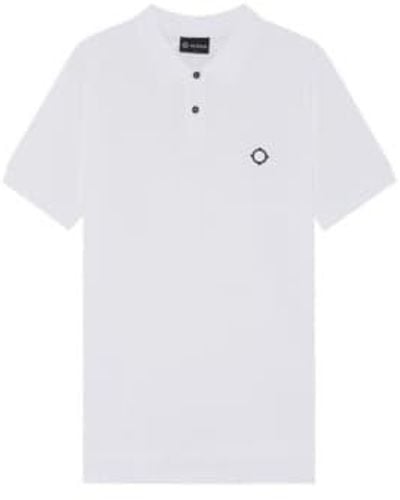 Ma Strum Ma.strum Ss Pique Polo Shirt Optic S - White