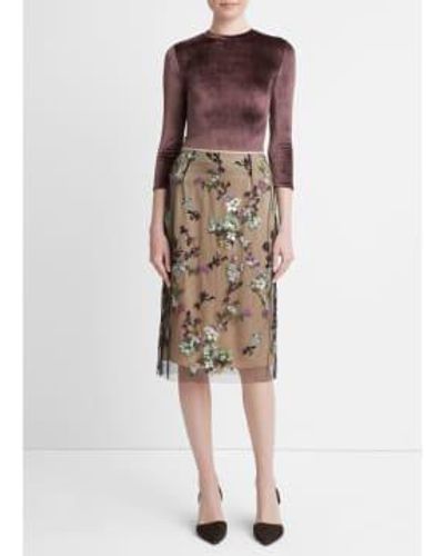 Vince Begonia Sequin Skirt Us4 - Brown