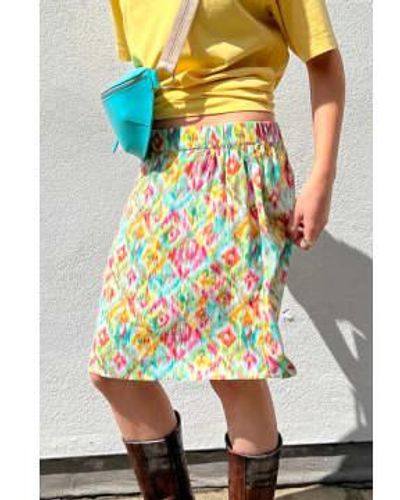Ichi Pero Multi Color Aop Skirt 36 - Multicolor