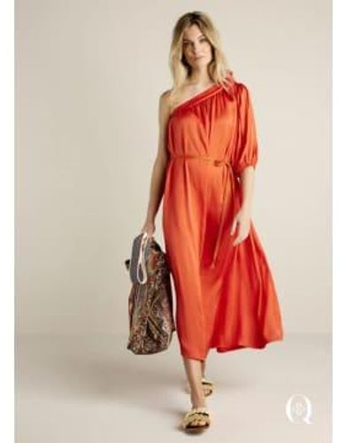 Summum One Shoulder Dress Mandarin - Rosso