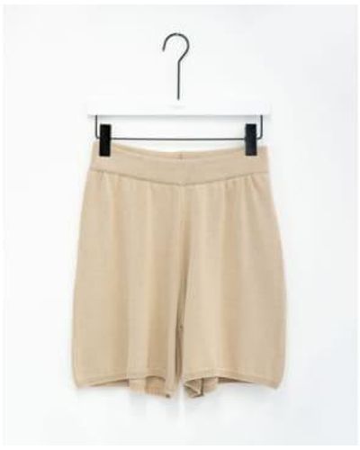Beaumont Organic Ss22 Gertie Cotton Shorts - Natural