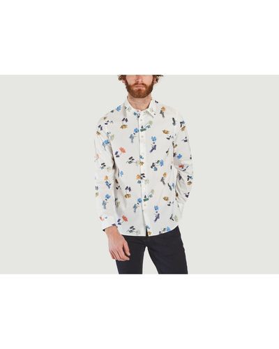 PS by Paul Smith Organic Cotton Printed Shirt - White