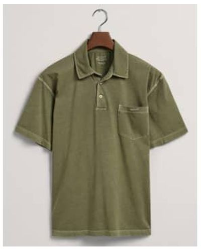 GANT Sunfaded Jersey Polo Shirt - Green