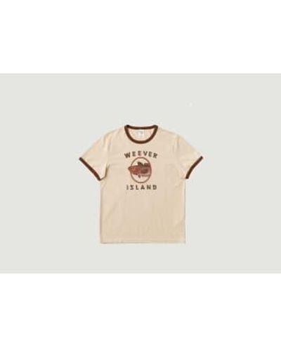 Nudie Jeans Roy Weever Island Bio-Baumwolle gedrucktes T-Shirt - Mehrfarbig