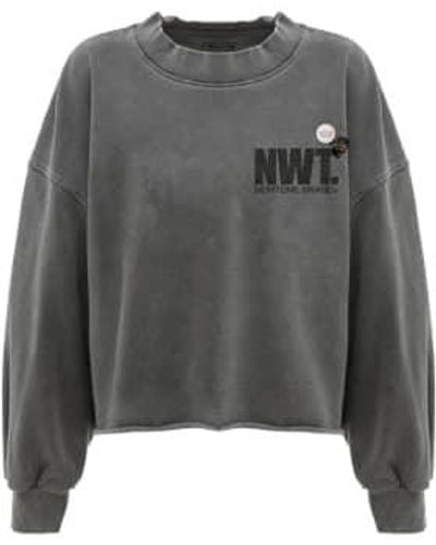 NEWTONE Pepper Ss24 Crop Sweatshirt - Grigio