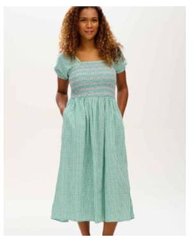 Lilac Rose Sugarhill Frances Midi Shirred Dress - Green