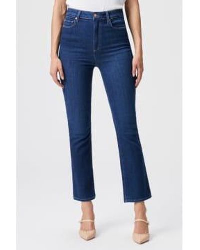 PAIGE Claudine Kick Flare Jeans Col: Timeless , Size: 26 - Blue