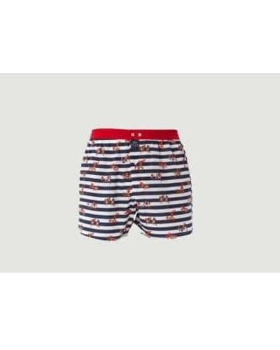 McAlson Cotton Boxer Shorts With Fancy Pattern 3 - Rosso