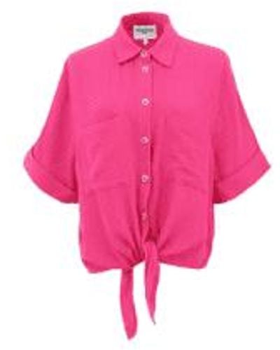 FRNCH Ebene Knot Front Shirt - Pink