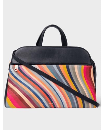 Paul Smith Swirl Leather Bowling Bag - Rosso