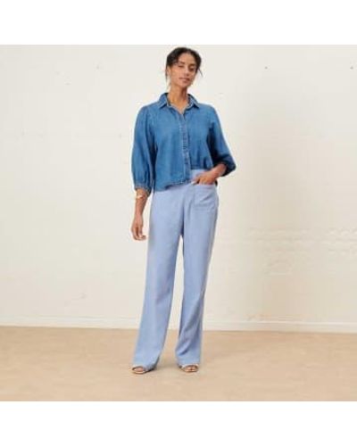 Lab dip Jeans Toscane Panama Trousers Cornflower / 36 - Blue