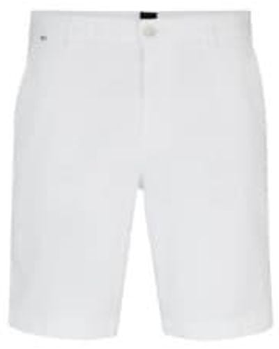 BOSS Slice-short Slim Fit Shorts - White