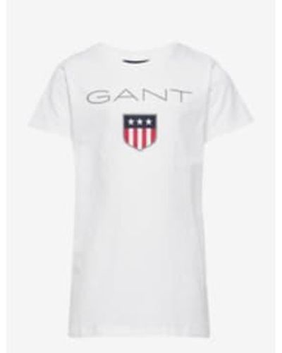 GANT Shield ss t-shirt - Blanc