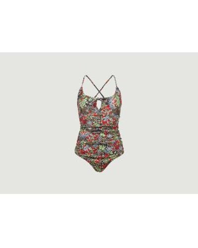 Samsøe & Samsøe 1-piece Swimsuit With Floral Pattern Tilda Xs - Multicolour