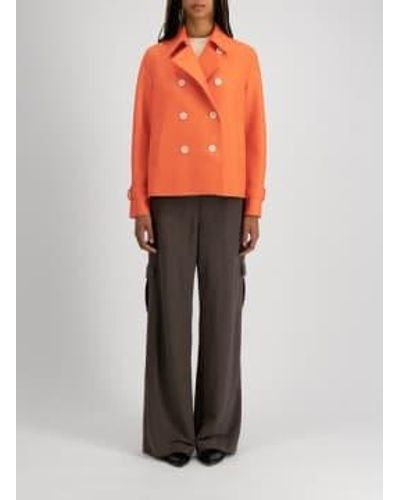 Harris Wharf London Cropped Trench Light Pressed Coat - Orange