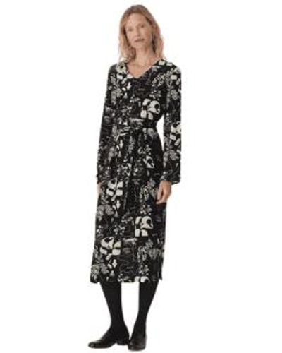 Nice Things Melting Pot Print Belted Dress From - Nero