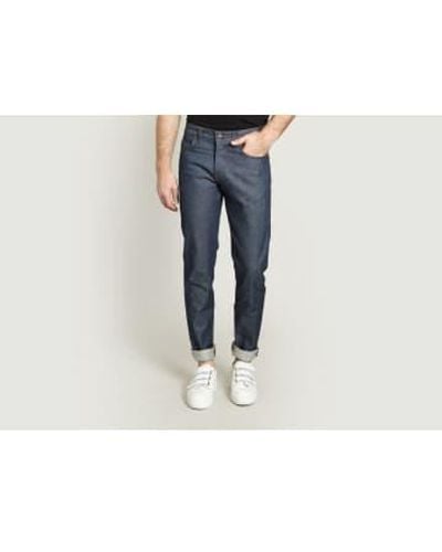 Naked & Famous Naked And Famous Weird Guy Natural Selvedge Jeans - Blu