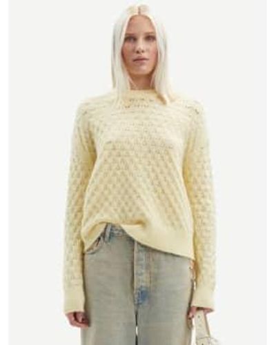 Samsøe & Samsøe Saanour Pointelle Sweater Xs - Natural