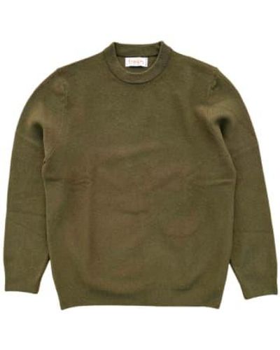 Fresh Crew Neck Sweater Military Green L