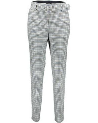 Esprit And White Check Trousers 38 - Grey