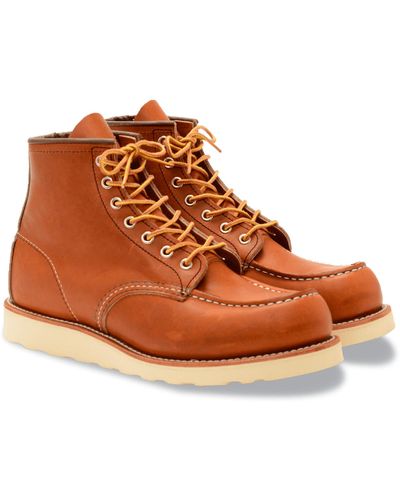 Red Wing Classic Moc Toe Boots 875 Oro Legacy - Marrone