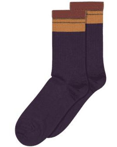mpDenmark Ellen Ankle Socks Dark 37-39 - Purple