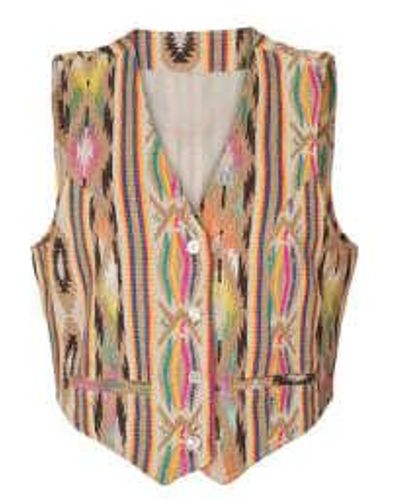 Lolly's Laundry Torino Aztec Multi Colour Waistcoat - Multicolour