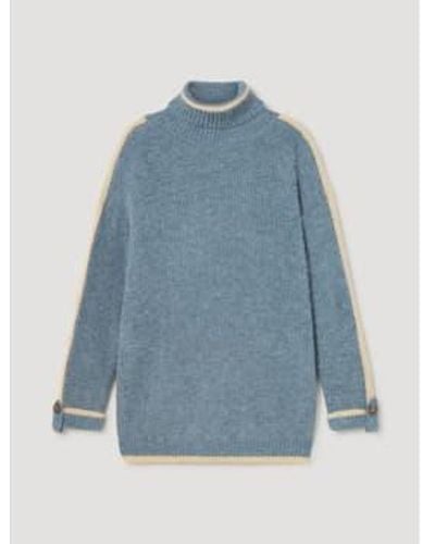 SKATÏE Sauteur en tricot bleu