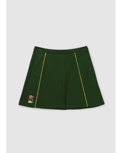 Lacoste Heritage Tennis Skirt With Triple Croc - Green