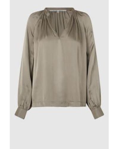 Second Female Noma Tunic Blouse In Roasted Cashew - Verde