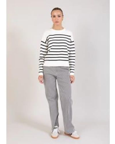 COSTER COPENHAGEN Stripe Trousers 1 - Bianco