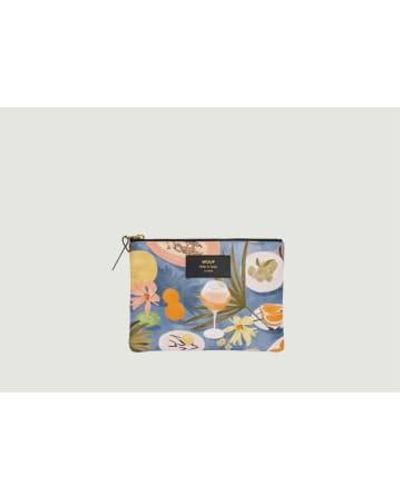 Wouf Large Clutch Bag With Fancy Pattern Cadaques U - White