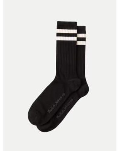 Nudie Jeans Amundsson Sport Socks Os - Black