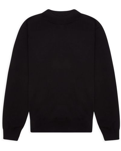Burrows and Hare Mock Turtle Neck - Negro
