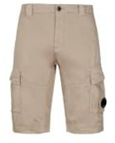 C.P. Company Stretch sateen cargo shorts cobblestone - Neutro