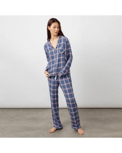 Rails Pyjama Clara Bluebell Corail Blanc - Bleu