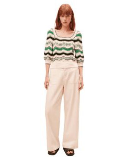 Suncoo Patrici Knit Top In Stripes From - Verde