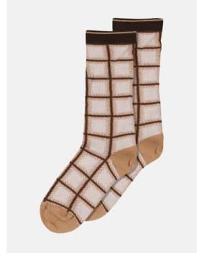 mpDenmark Mianne Ankle Socks Biscuit 37-39 - Brown