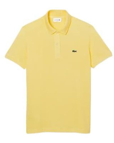 Lacoste Short Sleeved Slim Fit Polo Ph4012 Medium - Yellow