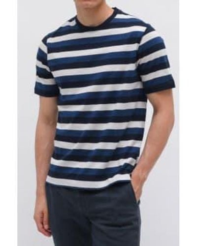 Circolo 1901 Striped Soft Jersey Cotton T Shirt - Blu