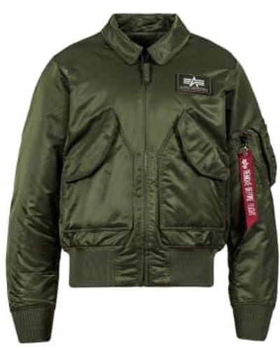 Alpha Industries Flight jacket cwu-45 sage - Verde