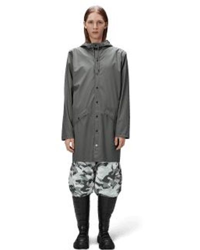 Rains 12020 Long Jacket Xs - Grey
