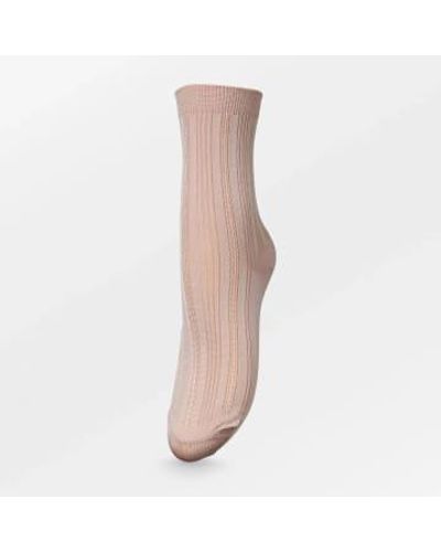 Becksöndergaard Solid Drake Fawn Socks - Bianco