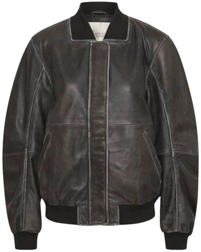 My Essential Wardrobe Gilo Leather Jacket - Grey