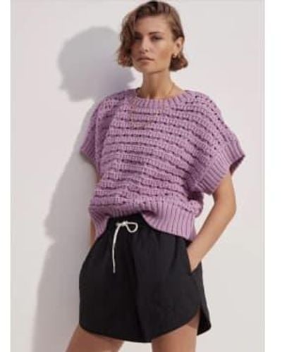 Varley Fillmore tricot dans le raisin fumé - Violet