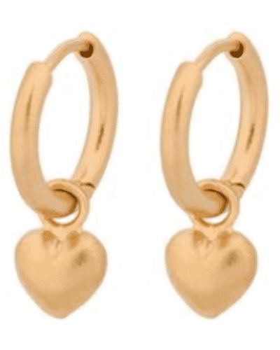 Pernille Corydon Heart Huggie Earrings - Metallizzato