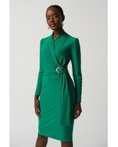Joseph Ribkoff Long Sleeve Wrap Dress 10 - Green